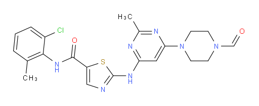 N-(2-chloro-6-methylphenyl)-2-{[6-(4-formylpiperazin-1-yl)-2-methylpyrimidin-4-yl]amino}-1,3-thiazole-5-carboxamide