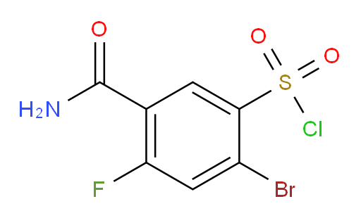 2-bromo-5-carbamoyl-4-fluorobenzene-1-sulfonyl chloride