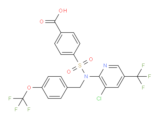 4-{[3-chloro-5-(trifluoromethyl)pyridin-2-yl]({[4-(trifluoromethoxy)phenyl]methyl})sulfamoyl}benzoic acid