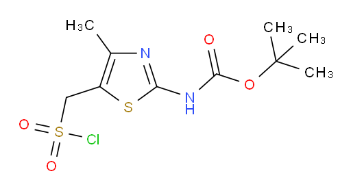 tert-butyl N-{5-[(chlorosulfonyl)methyl]-4-methyl-1,3-thiazol-2-yl}carbamate