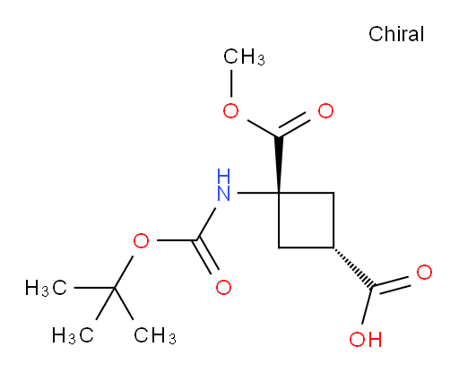 (1s,3s)-3-{[(tert-butoxy)carbonyl]amino}-3-(methoxycarbonyl)cyclobutane-1-carboxylic acid