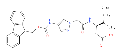 (3R)-3-{2-[4-({[(9H-fluoren-9-yl)methoxy]carbonyl}amino)-1H-pyrazol-1-yl]acetamido}-4-methylpentanoic acid