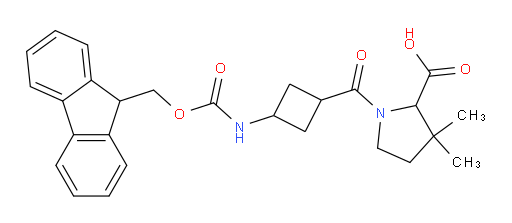 1-[3-({[(9H-fluoren-9-yl)methoxy]carbonyl}amino)cyclobutanecarbonyl]-3,3-dimethylpyrrolidine-2-carboxylic acid
