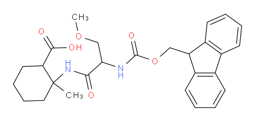 2-[2-({[(9H-fluoren-9-yl)methoxy]carbonyl}amino)-3-methoxypropanamido]-2-methylcyclohexane-1-carboxylic acid