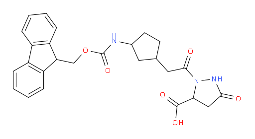 2-{2-[3-({[(9H-fluoren-9-yl)methoxy]carbonyl}amino)cyclopentyl]acetyl}-5-oxopyrazolidine-3-carboxylic acid