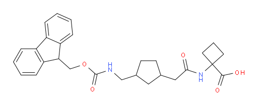 1-(2-{3-[({[(9H-fluoren-9-yl)methoxy]carbonyl}amino)methyl]cyclopentyl}acetamido)cyclobutane-1-carboxylic acid