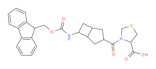 3-[6-({[(9H-fluoren-9-yl)methoxy]carbonyl}amino)bicyclo[3.2.0]heptane-3-carbonyl]-1,3-thiazolidine-4-carboxylic acid