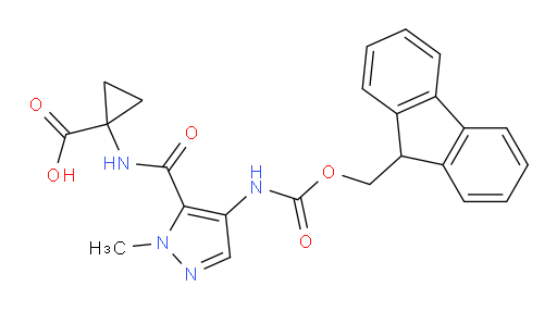 1-[4-({[(9H-fluoren-9-yl)methoxy]carbonyl}amino)-1-methyl-1H-pyrazole-5-amido]cyclopropane-1-carboxylic acid