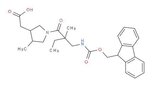 2-(1-{2-[({[(9H-fluoren-9-yl)methoxy]carbonyl}amino)methyl]-2-methylbutanoyl}-4-methylpyrrolidin-3-yl)acetic acid