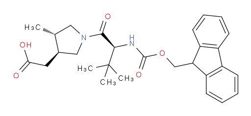 2-[(3RS,4RS)-1-[(2S)-2-({[(9H-fluoren-9-yl)methoxy]carbonyl}amino)-3,3-dimethylbutanoyl]-4-methylpyrrolidin-3-yl]acetic acid