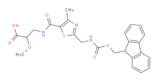 3-({2-[({[(9H-fluoren-9-yl)methoxy]carbonyl}amino)methyl]-4-methyl-1,3-thiazol-5-yl}formamido)-2-methoxypropanoic acid