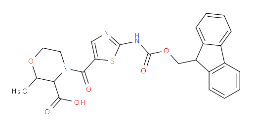 4-[2-({[(9H-fluoren-9-yl)methoxy]carbonyl}amino)-1,3-thiazole-5-carbonyl]-2-methylmorpholine-3-carboxylic acid