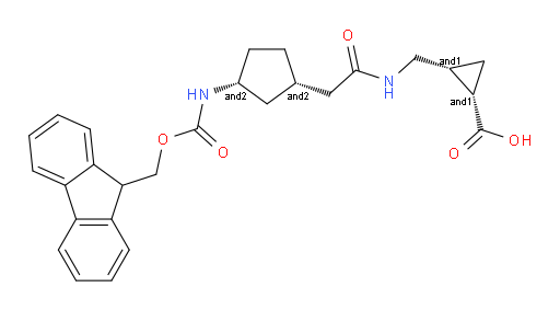 (1RS&,2SR&)-2-({2-[(1RS,3SR)-3-({[(9H-fluoren-9-yl)methoxy]carbonyl}amino)cyclopentyl]acetamido}methyl)cyclopropane-1-carboxylic acid