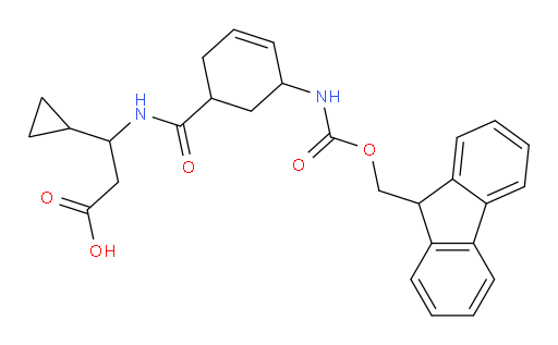 3-cyclopropyl-3-{[5-({[(9H-fluoren-9-yl)methoxy]carbonyl}amino)cyclohex-3-en-1-yl]formamido}propanoic acid