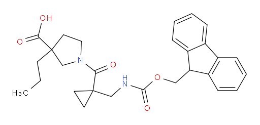 1-{1-[({[(9H-fluoren-9-yl)methoxy]carbonyl}amino)methyl]cyclopropanecarbonyl}-3-propylpyrrolidine-3-carboxylic acid
