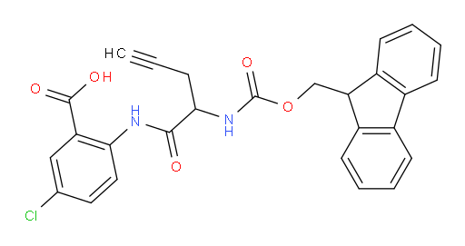 5-chloro-2-[2-({[(9H-fluoren-9-yl)methoxy]carbonyl}amino)pent-4-ynamido]benzoic acid