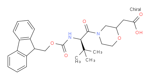 2-{4-[(2R)-2-({[(9H-fluoren-9-yl)methoxy]carbonyl}amino)-3,3-dimethylbutanoyl]morpholin-2-yl}acetic acid