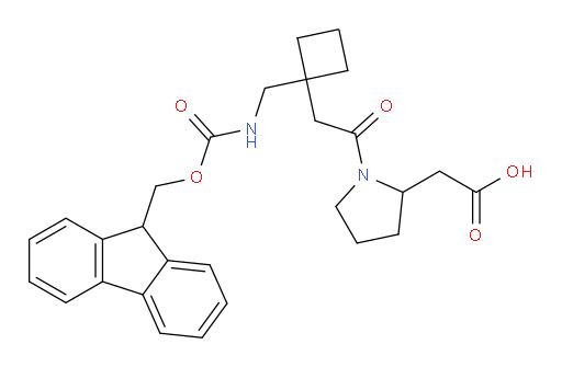 2-[1-(2-{1-[({[(9H-fluoren-9-yl)methoxy]carbonyl}amino)methyl]cyclobutyl}acetyl)pyrrolidin-2-yl]acetic acid