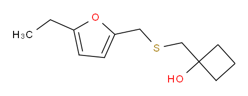 1-({[(5-ethylfuran-2-yl)methyl]sulfanyl}methyl)cyclobutan-1-ol