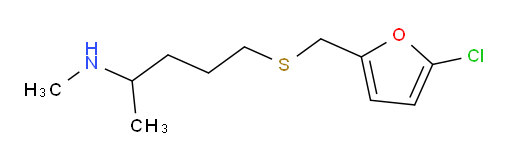 (5-{[(5-chlorofuran-2-yl)methyl]sulfanyl}pentan-2-yl)(methyl)amine
