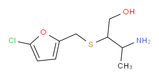 3-amino-2-{[(5-chlorofuran-2-yl)methyl]sulfanyl}butan-1-ol