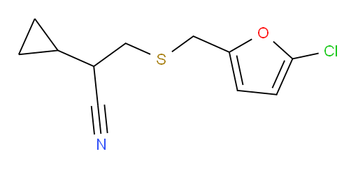 3-{[(5-chlorofuran-2-yl)methyl]sulfanyl}-2-cyclopropylpropanenitrile