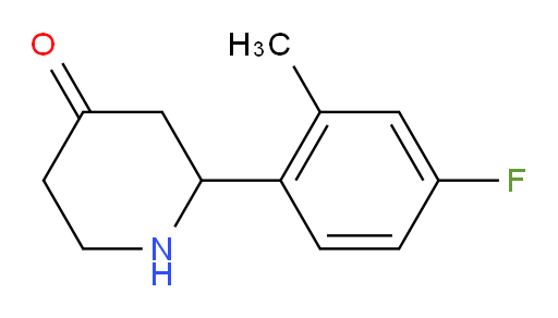 2-(4-fluoro-2-methylphenyl)piperidin-4-one
