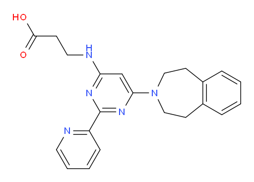 3-{[2-(pyridin-2-yl)-6-(2,3,4,5-tetrahydro-1H-3-benzazepin-3-yl)pyrimidin-4-yl]amino}propanoic acid