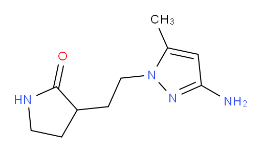 3-[2-(3-amino-5-methyl-1H-pyrazol-1-yl)ethyl]pyrrolidin-2-one