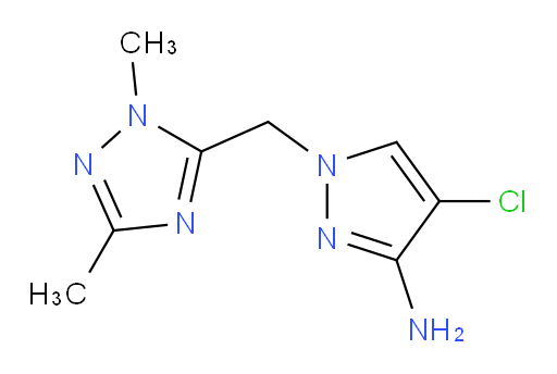 4-chloro-1-[(dimethyl-1H-1,2,4-triazol-5-yl)methyl]-1H-pyrazol-3-amine