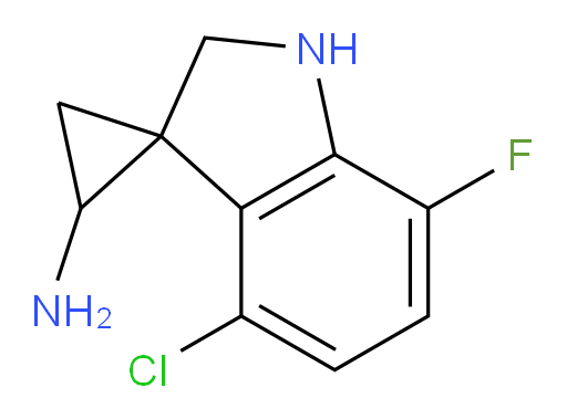 4'-chloro-7'-fluoro-1',2'-dihydrospiro[cyclopropane-1,3'-indole]-3-amine