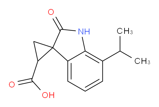2'-oxo-7'-(propan-2-yl)-1',2'-dihydrospiro[cyclopropane-1,3'-indole]-2-carboxylic acid