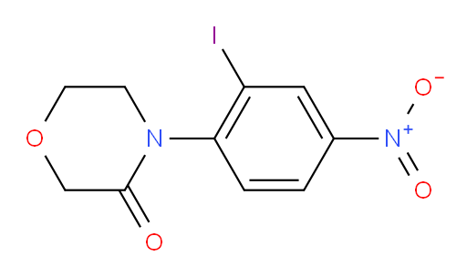 4-(2-iodo-4-nitrophenyl)morpholin-3-one