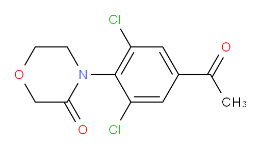 4-(4-acetyl-2,6-dichlorophenyl)morpholin-3-one