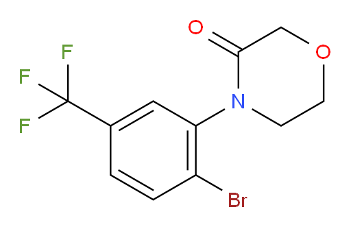 4-[2-bromo-5-(trifluoromethyl)phenyl]morpholin-3-one