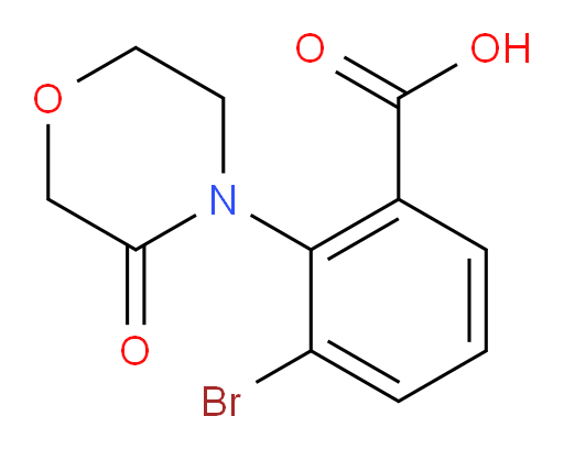3-bromo-2-(3-oxomorpholin-4-yl)benzoic acid