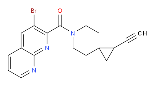 (3-bromo-1,8-naphthyridin-2-yl)(1-ethynyl-6-azaspiro[2.5]octan-6-yl)methanone