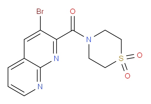 (3-bromo-1,8-naphthyridin-2-yl)(1,1-dioxidothiomorpholino)methanone