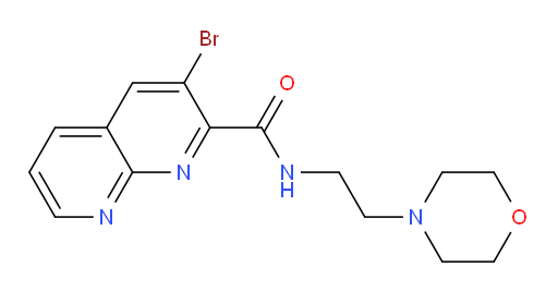 3-bromo-N-(2-morpholinoethyl)-1,8-naphthyridine-2-carboxamide