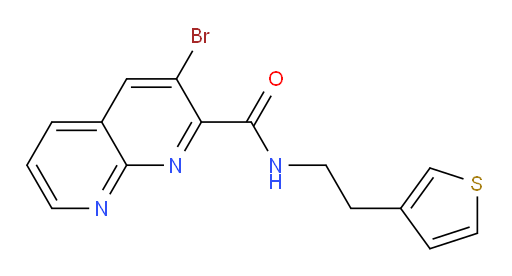 3-bromo-N-(2-(thiophen-3-yl)ethyl)-1,8-naphthyridine-2-carboxamide