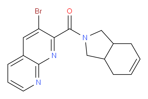 (3-bromo-1,8-naphthyridin-2-yl)(3a,4,7,7a-tetrahydro-1H-isoindol-2(3H)-yl)methanone