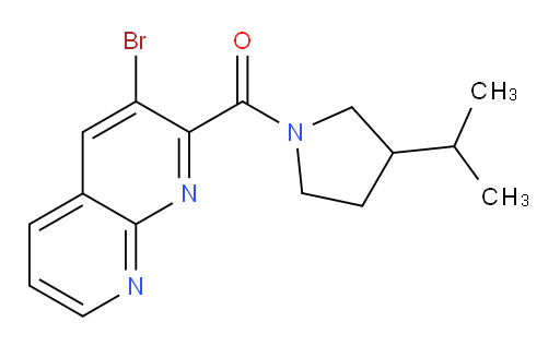 (3-bromo-1,8-naphthyridin-2-yl)(3-isopropylpyrrolidin-1-yl)methanone
