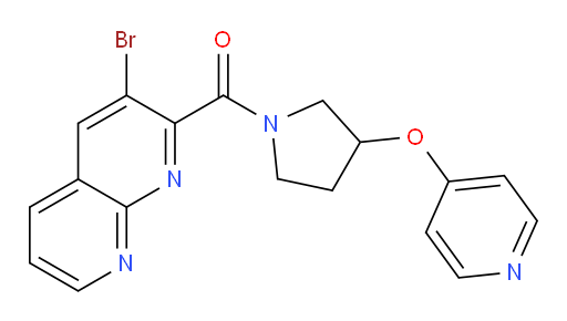 (3-bromo-1,8-naphthyridin-2-yl)(3-(pyridin-4-yloxy)pyrrolidin-1-yl)methanone