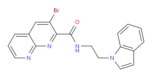 N-(2-(1H-indol-1-yl)ethyl)-3-bromo-1,8-naphthyridine-2-carboxamide