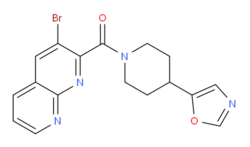 (3-bromo-1,8-naphthyridin-2-yl)(4-(oxazol-5-yl)piperidin-1-yl)methanone