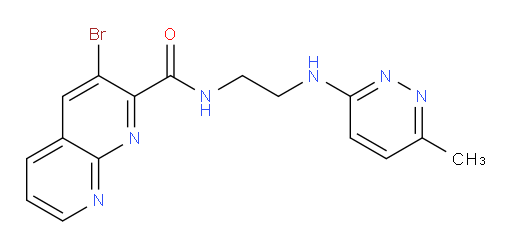 3-bromo-N-(2-((6-methylpyridazin-3-yl)amino)ethyl)-1,8-naphthyridine-2-carboxamide