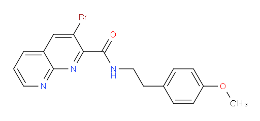 3-bromo-N-(4-methoxyphenethyl)-1,8-naphthyridine-2-carboxamide