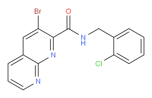 3-bromo-N-(2-chlorobenzyl)-1,8-naphthyridine-2-carboxamide