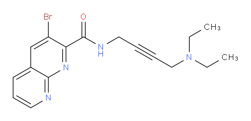 3-bromo-N-(4-(diethylamino)but-2-yn-1-yl)-1,8-naphthyridine-2-carboxamide
