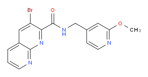 3-bromo-N-((2-methoxypyridin-4-yl)methyl)-1,8-naphthyridine-2-carboxamide